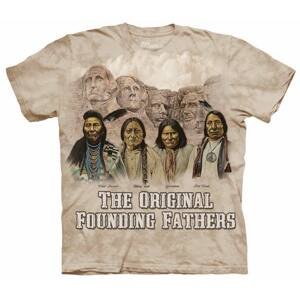 Pánské batikované triko The Mountain - The Originals - béžové Velikost: M