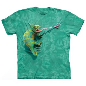 Pánské batikované triko The Mountain - Chameleon - zelené Velikost: L