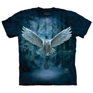 Pánské batikované triko The Mountain - Očekávejte Magii - modré Velikost: S