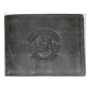HL Luxusní kožená peněženka s motorkou - černá