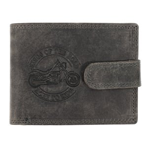 HL Luxusní pánská peněženka s přezkou Kings of the Road - černá