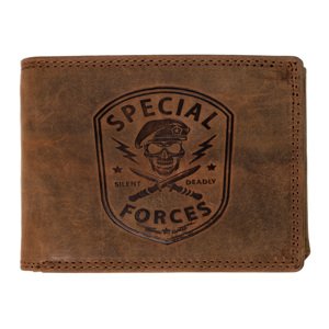 HL Luxusní kožená peněženka Special Forces - hnědá