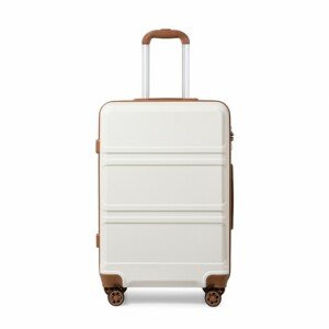 Kono cestovní kufr na kolečkách ABS - 66L - béžovo hnědý