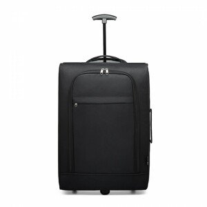 KONO Cestovní příruční kufr na kolečkách - černý - 32L