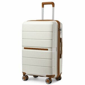 KONO British Traveller skořepinové zavazadlo polypropylen - krémová - 92L
