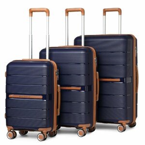 KONO travel set kufrů polypropylén - 36L, 60L, 92L - navy