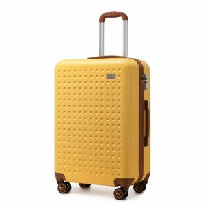 Kono skořepinový kabinový kufr ABS K2394 - žlutá - 40L