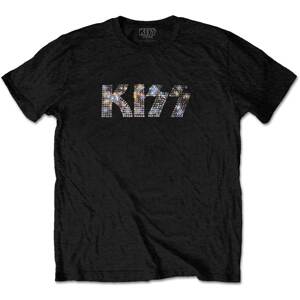RockOff Kiss Unisex tričko: KISS - černé s kamínky Velikost: L