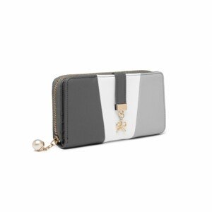 Miss Lulu Moderní dámská peněženka Fancy - šedo bílá