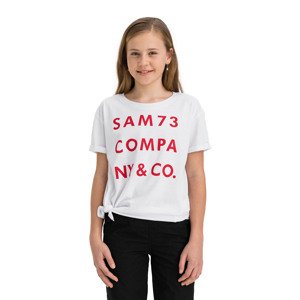 SAM 73 Dívčí triko s krátkým rukávem MELANIE Bílá 164