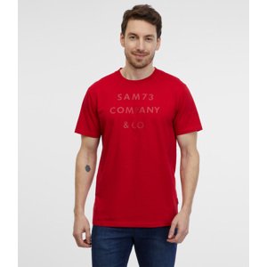 SAM 73 Pánské triko MILHOUSE Červená 2XL