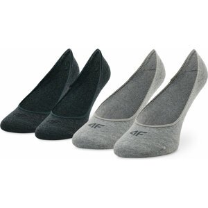 Sada 2 párů dámských ponožek 4F H4L22-SOD001 Černá
