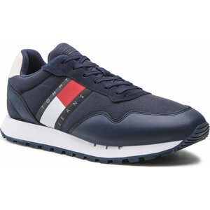 Sneakersy Tommy Jeans Retro Leather Runner EM0EM01081 Twilight Navy C87