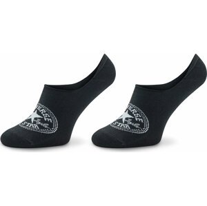 Sada 2 párů kotníkových ponožek unisex Converse E1138B-2010 Černá