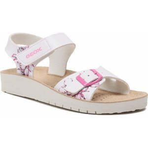 Sandály Geox J Sandal Costarei Gi J15EAB000QDC0563 D White/Fuchsia