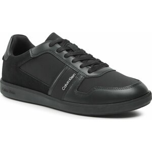 Sneakersy Calvin Klein Low Top Lace Up Mix HM0HM00491 Triple Black 00U