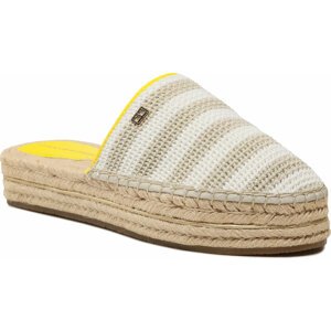 Espadrilky Tommy Hilfiger Feminine Crochet Mule Espadrille FW0FW07278 Light Sandalwood RBS