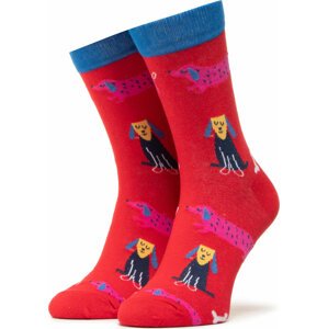 Klasické ponožky Unisex Dots Socks DTS-SX-405-W Červená