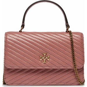 Kabelka Tory Burch Kira Moto Quilt Mini Top Handle Chain Wallet 155893 Pink Magnolia 651