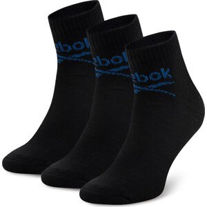 Sada 3 párů vysokých ponožek unisex Reebok R0255-SS24 (3-pack) Černá