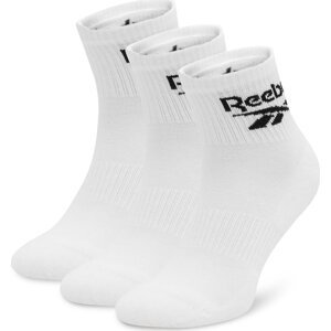 Sada 3 párů vysokých ponožek unisex Reebok R0427-SS24 (3-pack) Bílá