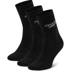 Sada 3 párů vysokých ponožek unisex Reebok R0367-SS24 (3-pack) Černá