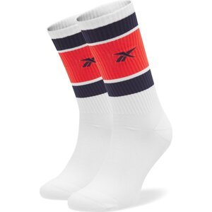 Pánské klasické ponožky Reebok CL Basketball Sock HF8408 Bílá
