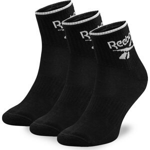 Sada 3 párů vysokých ponožek unisex Reebok R0362-SS24 (3-pack) Černá
