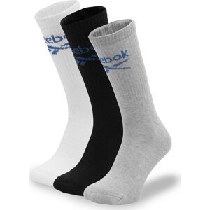 Sada 3 párů vysokých ponožek unisex Reebok R0258-SS24 (3-pack) Barevná