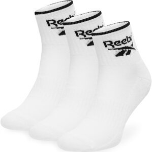 Sada 3 párů vysokých ponožek unisex Reebok R0362-SS24 (3-pack) Bílá