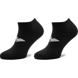 Sada 2 párů pánských nízkých ponožek Emporio Armani 306208 4R300 00020 Nero
