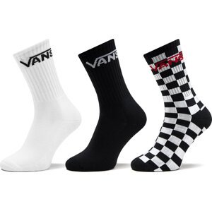 Sada 3 párů pánských vysokých ponožek Vans Classic Crew VN000F0XY281 Černá