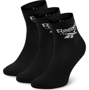 Sada 3 párů vysokých ponožek unisex Reebok R0427-SS24 (3-pack) Černá