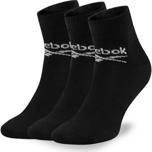 Sada 3 párů vysokých ponožek unisex Reebok R0429-SS24 (3-pack) Černá