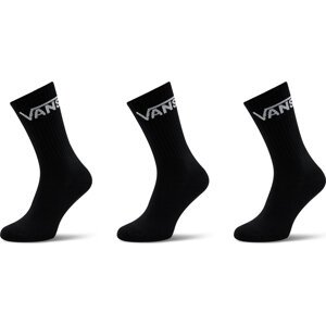 Sada 3 párů pánských vysokých ponožek Vans Classic Crew VN000F0XBLK1 Černá