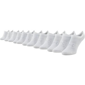 Sada 6 párů dámských nízkých ponožek Under Armour Ua Essential No Show 1370542-100 Bílá