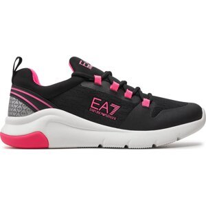 Sneakersy EA7 Emporio Armani X8X180 XK389 M496 Black+Pink Fluo