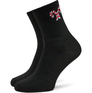 Dámské klasické ponožky Pieces Ally Christmas 17132837 Black/Sugar Cane