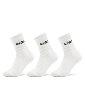 Klasické ponožky Unisex adidas Linear Crew Cushioned Socks 3 Pairs HT3455 Bílá
