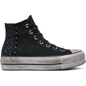 Plátěnky Converse Chuck Taylor All Star Lift Platform Chrome A06450C Black/Silver/Black