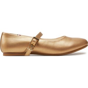 Baleríny Tommy Hilfiger Ballerina T3A3-33555-1372 S Zlatá