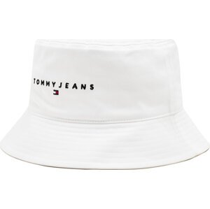 Klobouk Tommy Jeans Tjm Linear Logo Bucket Hat AM0AM12895 Bílá