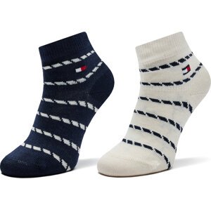 Sada 2 párů dětských vysokých ponožek Tommy Hilfiger 701229883 Tmavomodrá