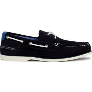 Mokasíny Tommy Hilfiger Th Boat Shoe Core Suede FM0FM04505 Tmavomodrá