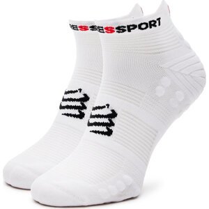 Nízké ponožky Unisex Compressport Pro Racing Socks V4.0 Run Low XU00047B Bílá