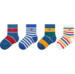 Sada 4 párů dětských vysokých ponožek United Colors Of Benetton 6AO30703P Barevná