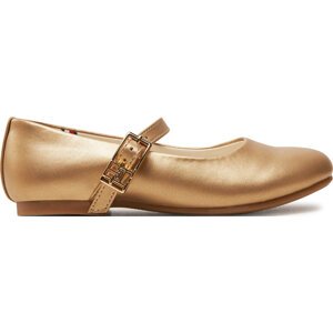 Baleríny Tommy Hilfiger T3A3-33555-1372514 M Zlatá