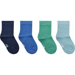 Sada 4 párů dětských vysokých ponožek United Colors Of Benetton 6GRD07028 Barevná