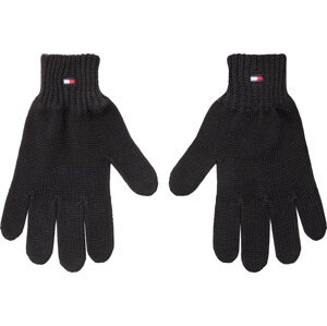 Dětské rukavice Tommy Hilfiger Small Flag AU0AU01657 Černá