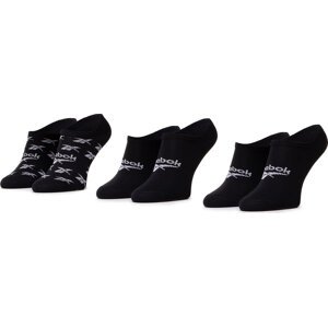 Sada 3 párů kotníkových ponožek unisex Reebok Cl Fo Invisible Sock 3P GG6679 Černá